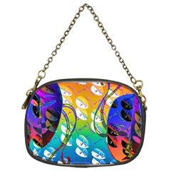 Abstract Mask Artwork Digital Art Chain Purses (One Side) 