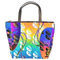 Abstract Mask Artwork Digital Art Bucket Bags