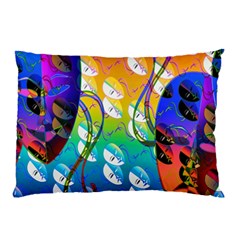 Abstract Mask Artwork Digital Art Pillow Case by Nexatart