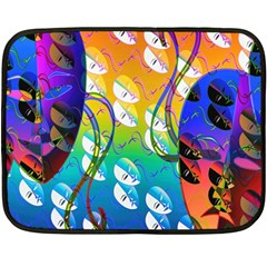 Abstract Mask Artwork Digital Art Fleece Blanket (Mini)