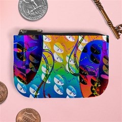 Abstract Mask Artwork Digital Art Mini Coin Purses