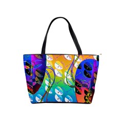 Abstract Mask Artwork Digital Art Shoulder Handbags