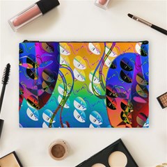 Abstract Mask Artwork Digital Art Cosmetic Bag (Large) 