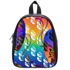 Abstract Mask Artwork Digital Art School Bags (Small) 