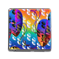 Abstract Mask Artwork Digital Art Memory Card Reader (square) by Nexatart