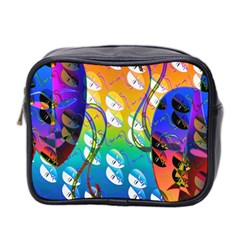 Abstract Mask Artwork Digital Art Mini Toiletries Bag 2-Side