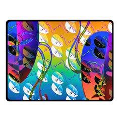 Abstract Mask Artwork Digital Art Fleece Blanket (Small)