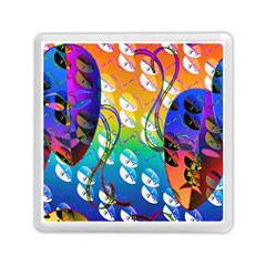 Abstract Mask Artwork Digital Art Memory Card Reader (Square) 