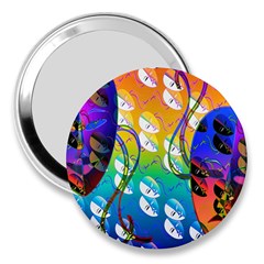 Abstract Mask Artwork Digital Art 3  Handbag Mirrors