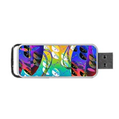 Abstract Mask Artwork Digital Art Portable Usb Flash (one Side) by Nexatart