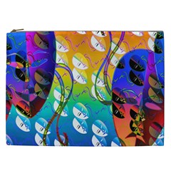 Abstract Mask Artwork Digital Art Cosmetic Bag (XXL) 