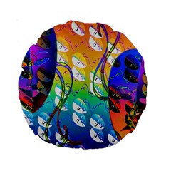 Abstract Mask Artwork Digital Art Standard 15  Premium Round Cushions by Nexatart