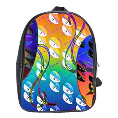 Abstract Mask Artwork Digital Art School Bags (XL) 