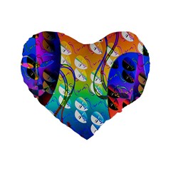 Abstract Mask Artwork Digital Art Standard 16  Premium Heart Shape Cushions