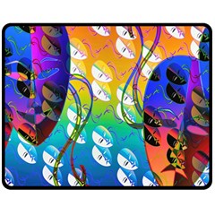 Abstract Mask Artwork Digital Art Double Sided Fleece Blanket (Medium) 