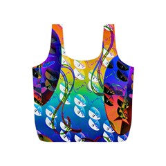 Abstract Mask Artwork Digital Art Full Print Recycle Bags (S) 