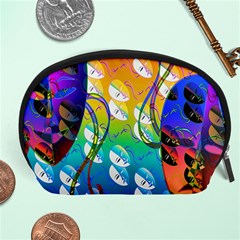 Abstract Mask Artwork Digital Art Accessory Pouches (large)  by Nexatart