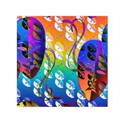 Abstract Mask Artwork Digital Art Small Satin Scarf (Square)