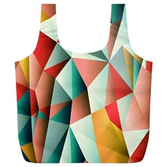 Abstracts Colour Full Print Recycle Bags (l)  by Nexatart