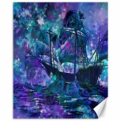 Abstract Ship Water Scape Ocean Canvas 11  X 14   by Nexatart