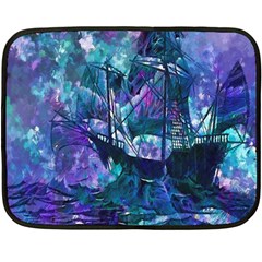 Abstract Ship Water Scape Ocean Double Sided Fleece Blanket (mini)  by Nexatart