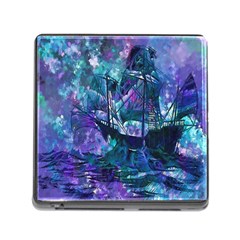 Abstract Ship Water Scape Ocean Memory Card Reader (square) by Nexatart