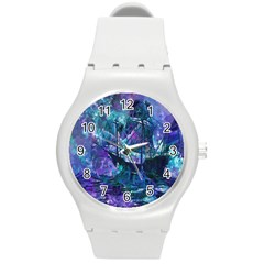 Abstract Ship Water Scape Ocean Round Plastic Sport Watch (m) by Nexatart