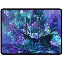 Abstract Ship Water Scape Ocean Double Sided Fleece Blanket (large)  by Nexatart