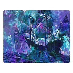 Abstract Ship Water Scape Ocean Double Sided Flano Blanket (large)  by Nexatart