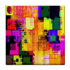 Abstract Squares Background Pattern Tile Coasters by Nexatart