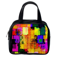 Abstract Squares Background Pattern Classic Handbags (one Side) by Nexatart