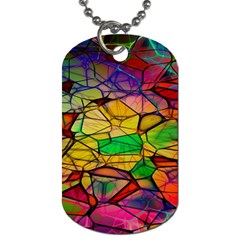 Abstract Squares Triangle Polygon Dog Tag (one Side) by Nexatart