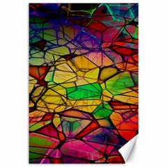 Abstract Squares Triangle Polygon Canvas 12  X 18   by Nexatart