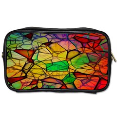 Abstract Squares Triangle Polygon Toiletries Bags 2-side by Nexatart