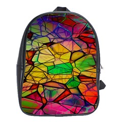 Abstract Squares Triangle Polygon School Bags (xl)  by Nexatart