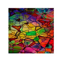 Abstract Squares Triangle Polygon Small Satin Scarf (square) by Nexatart