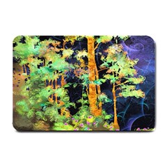 Abstract Trees Flowers Landscape Small Doormat  by Nexatart