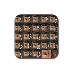 Advent Calendar Door Advent Pay Rubber Coaster (square)  by Nexatart