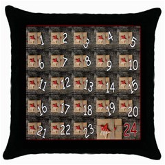 Advent Calendar Door Advent Pay Throw Pillow Case (black) by Nexatart