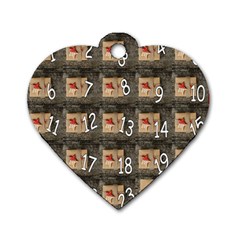 Advent Calendar Door Advent Pay Dog Tag Heart (one Side) by Nexatart