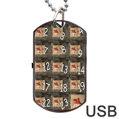 Advent Calendar Door Advent Pay Dog Tag Usb Flash (one Side) by Nexatart