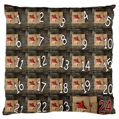 Advent Calendar Door Advent Pay Large Flano Cushion Case (one Side) by Nexatart