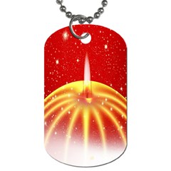 Advent Candle Star Christmas Dog Tag (two Sides) by Nexatart