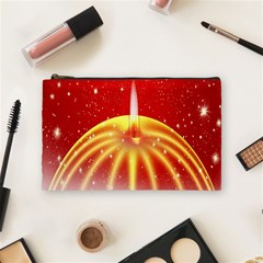 Advent Candle Star Christmas Cosmetic Bag (medium)  by Nexatart