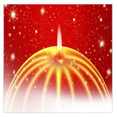 Advent Candle Star Christmas Large Satin Scarf (square)