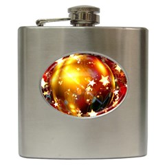 Advent Star Christmas Hip Flask (6 Oz) by Nexatart