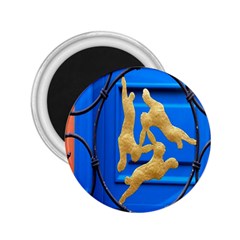 Animal Hare Window Gold 2 25  Magnets by Nexatart