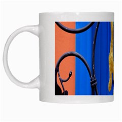 Animal Hare Window Gold White Mugs by Nexatart