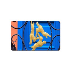 Animal Hare Window Gold Magnet (name Card) by Nexatart