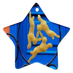 Animal Hare Window Gold Star Ornament (two Sides) by Nexatart